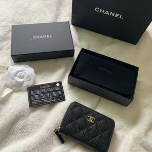 Chanel Card Holder with Gold hardware
